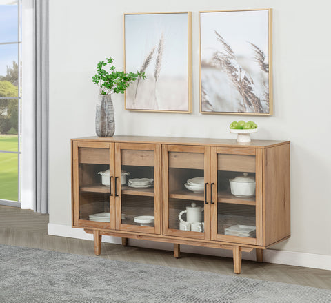 Shirley 4-door Sideboard Server with Dual Drawers Natural