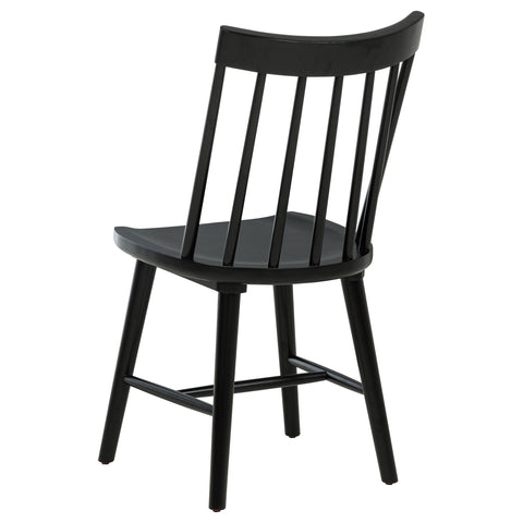 Shirley Solid Wood Dining Side Chair Black (Set of 2)