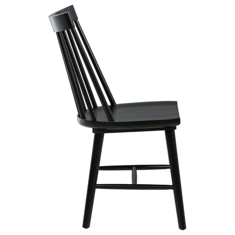 Shirley Solid Wood Dining Side Chair Black (Set of 2)