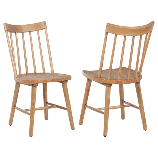 Shirley Solid Wood Dining Side Chair Brown (Set of 2)