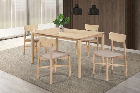 Storey 5-piece 59-inch Wood Dining Set White WashedWhite Washed
