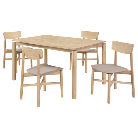 Storey 5-piece 59-inch Wood Dining Set White WashedWhite Washed