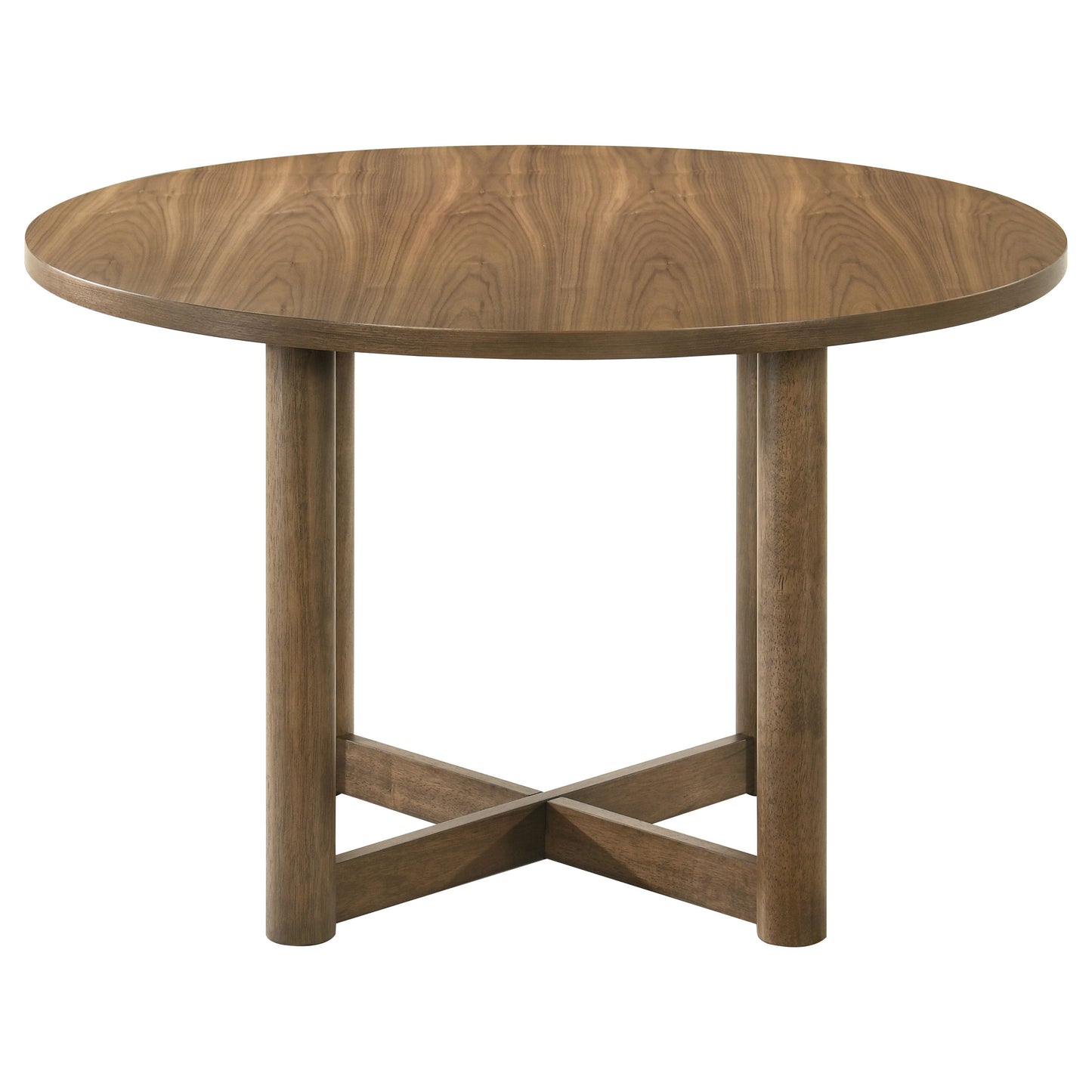 dennis 5-piece 46-inch round wood dining table set walnutwalnut