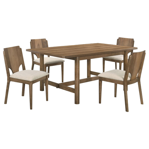 Dennis 5-piece 71-inch Rectangular Dining Table Set WalnutWalnut