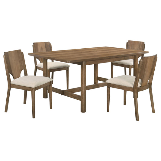Dennis 5-piece 71-inch Rectangular Dining Table Set WalnutWalnut