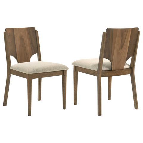 Dennis Dining Chair Upholstered Seat Walnut (Set of 2)Walnut