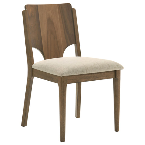 Dennis Dining Chair Upholstered Seat Walnut (Set of 2)Walnut