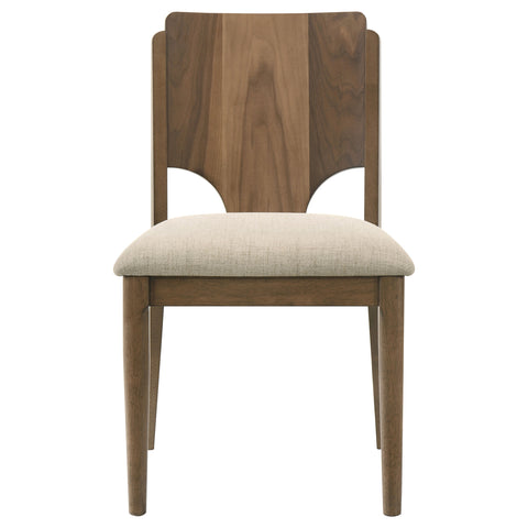 Dennis Dining Chair Upholstered Seat Walnut (Set of 2)Walnut