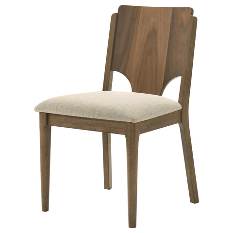 Dennis Dining Chair Upholstered Seat Walnut (Set of 2)Walnut