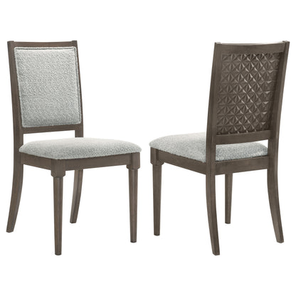 Ackland Upholstered Dining Side Chair Dark Brown (Set of 2)Dark Brown