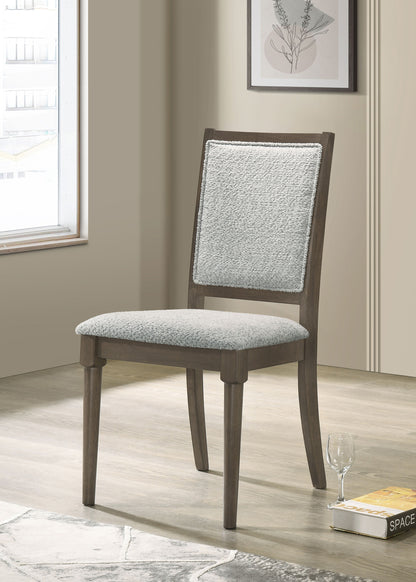 Ackland Upholstered Dining Side Chair Dark Brown (Set of 2)Dark Brown