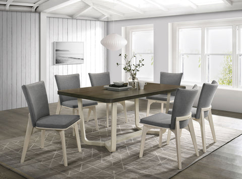 Barrand 7-piece 71-inch Rectangular Dining Set Greyish BrownGrey / Distressed White