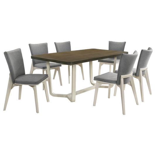 Barrand 7-piece 71-inch Rectangular Dining Set Greyish BrownGrey / Distressed White