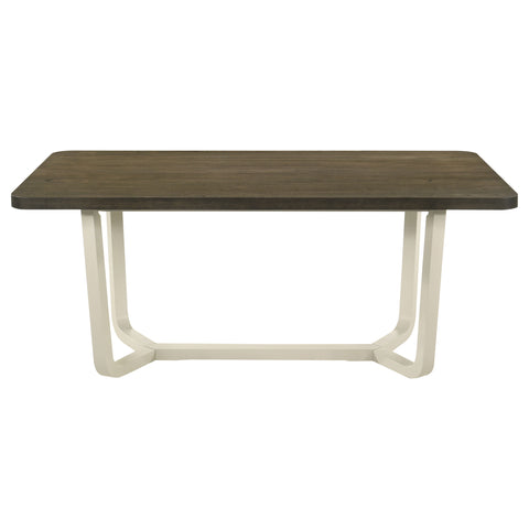 Barrand 71-inch Rectangular Wood Dining Table Greyish BrownGreyish Brown / Distressed White