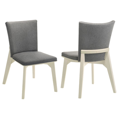 Barrand Upholstered Dining Side Chair Grey (Set of 2)Grey / Distressed White