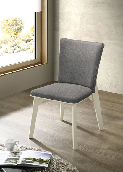 Barrand Upholstered Dining Side Chair Grey (Set of 2)Grey / Distressed White