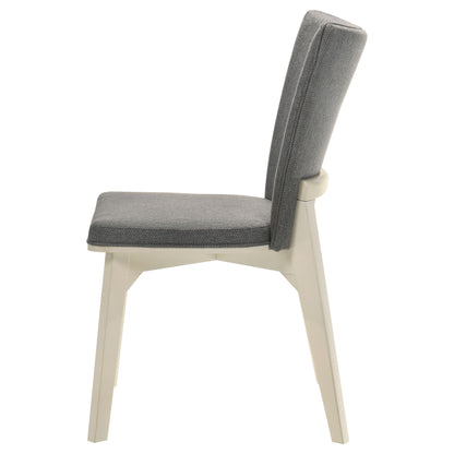 Barrand Upholstered Dining Side Chair Grey (Set of 2)Grey / Distressed White