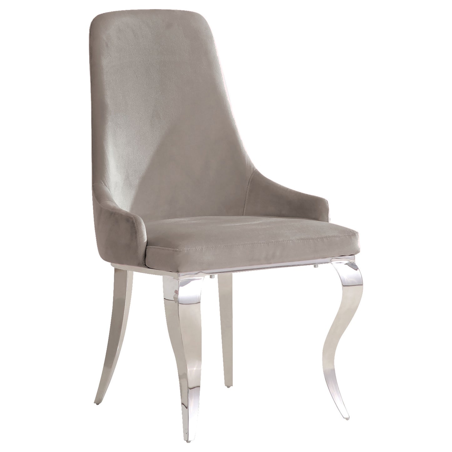 bellaire velvet upholstered dining side chair grey (set of 2)grey