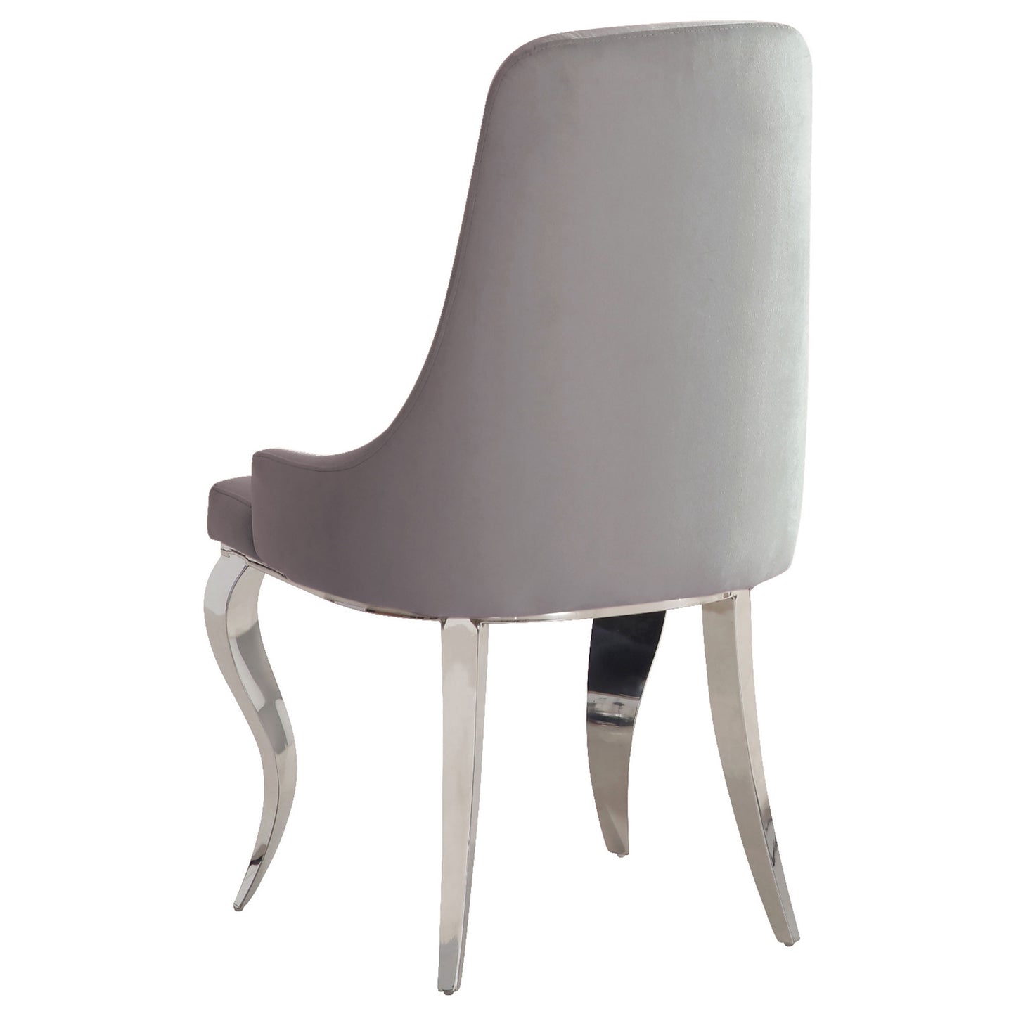 bellaire velvet upholstered dining side chair grey (set of 2)grey