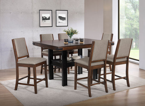 Mayfield 7-piece Counter Height Dining Set Mango OakMango Oak / Black