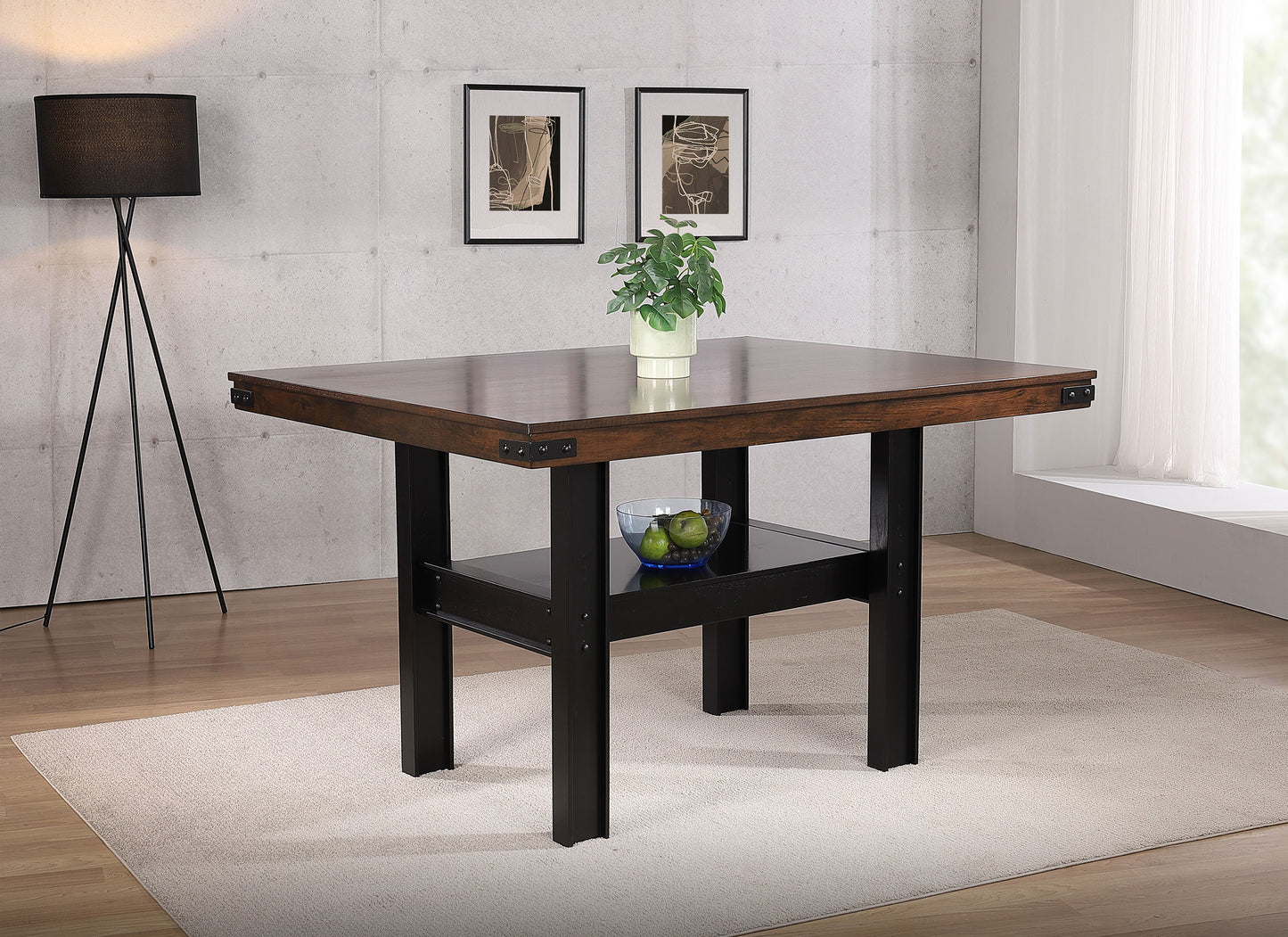 frankie 60-inch counter height dining table mango oak