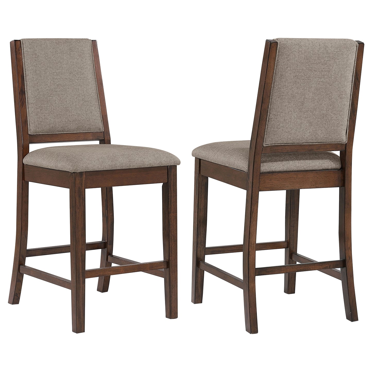 frankie upholstered counter chair mango oak (set of 2)