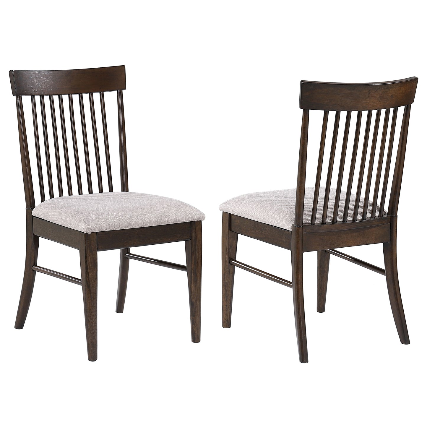 rhea wood dining side chair dark walnut (set of 2)