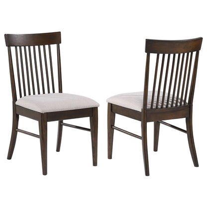 Rhea Wood Dining Side Chair Dark Walnut (Set of 2)