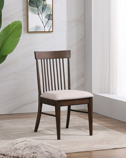 Cosmo Wood Dining Side Chair Dark Walnut (Set of 2)Dark Walnut