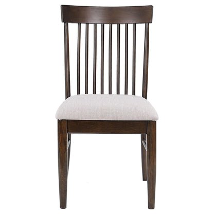 Rhea Wood Dining Side Chair Dark Walnut (Set of 2)