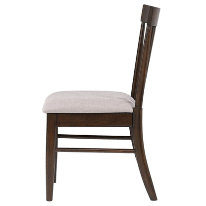 Rhea Wood Dining Side Chair Dark Walnut (Set of 2)