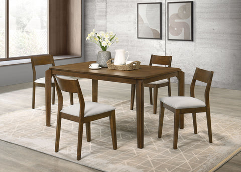 Cheyanne 5-piece 59-inch Rectangular Dining Set Dark BrownDark Brown