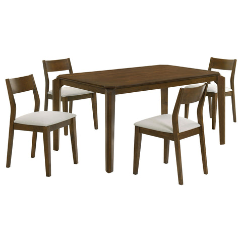 Cheyanne 5-piece 59-inch Rectangular Dining Set Dark BrownDark Brown