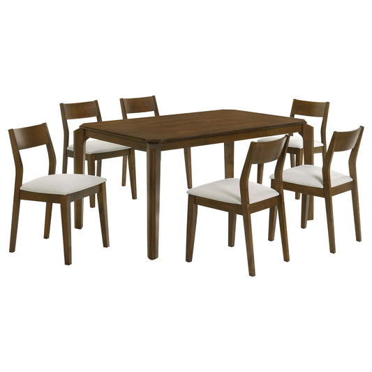 Cheyanne 7-piece 59-inch Rectangular Dining Set Dark BrownDark Brown