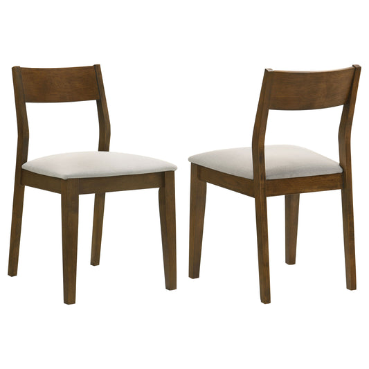 Cheyanne Dining Chair Upholstered Seat Dark Brown (Set of 2)Dark Brown