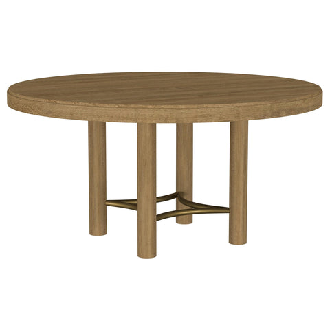 Tilbury 7-piece Round Dining Table Set Sand Wash and Black