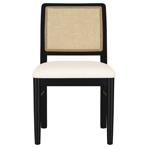 Tilbury 7-piece Round Dining Table Set Sand Wash and Black