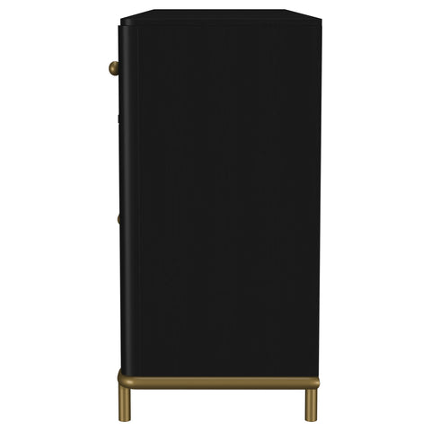 Linnea 2-drawer Cane Door Dining Sideboard Server Black