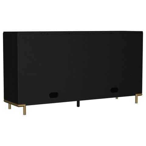 Linnea 2-drawer Cane Door Dining Sideboard Server Black