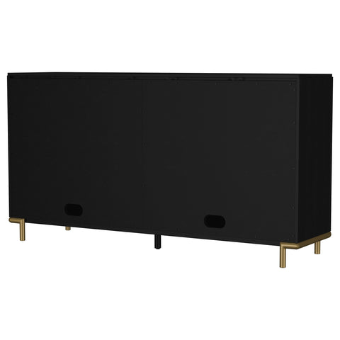 Linnea 2-drawer Cane Door Dining Sideboard Server Black