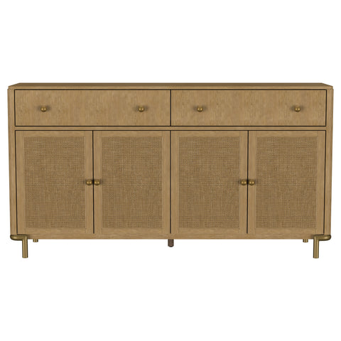 Linnea 2-drawer Cane Door Dining Sideboard Server Sand Wash