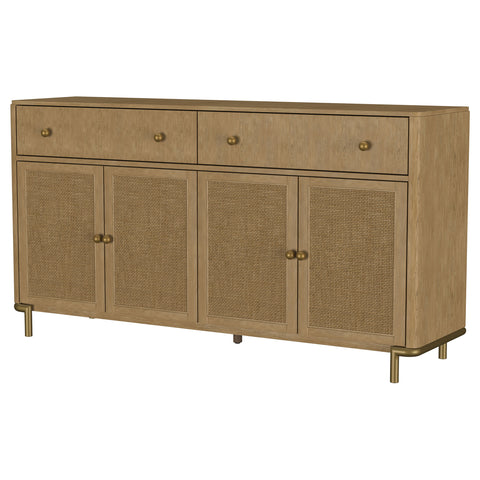Linnea 2-drawer Cane Door Dining Sideboard Server Sand Wash