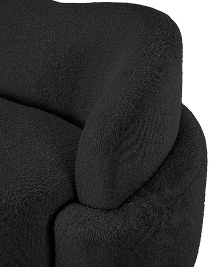 Vance Black Boucle Fabric Chair C