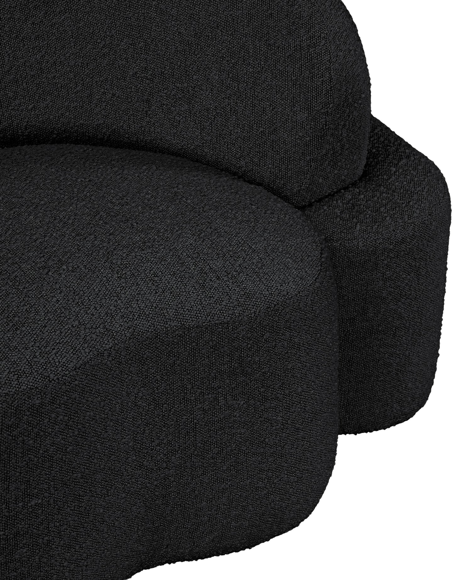 vance black boucle fabric chair c