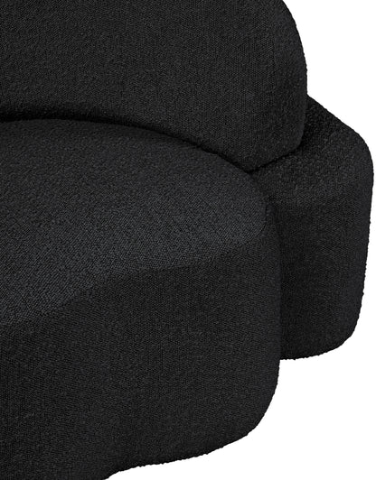 Vance Black Boucle Fabric Chair C