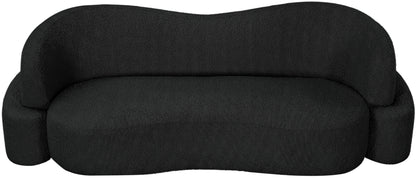 Vance Black Boucle Fabric Sofa S