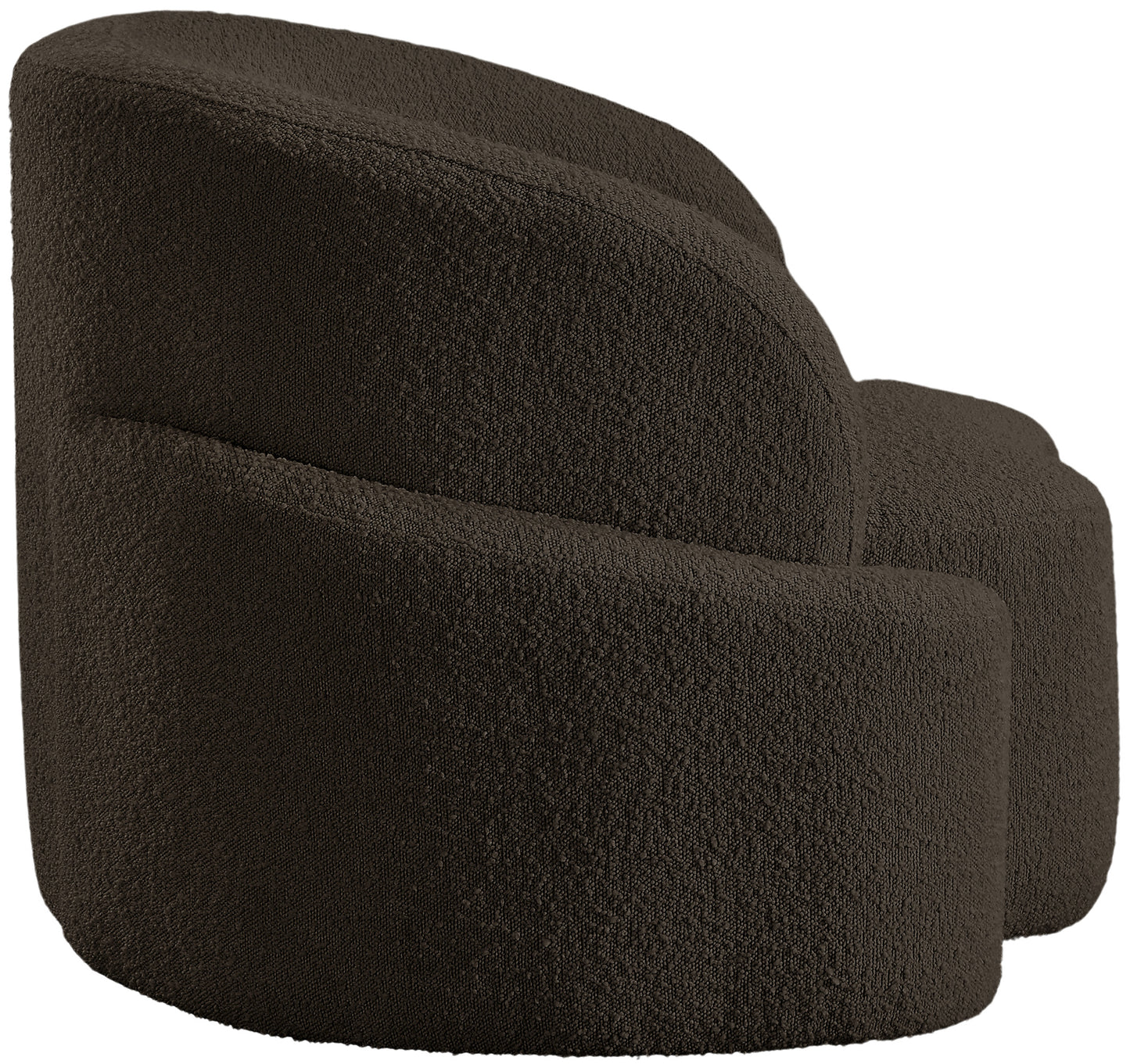 vance brown boucle fabric chair c