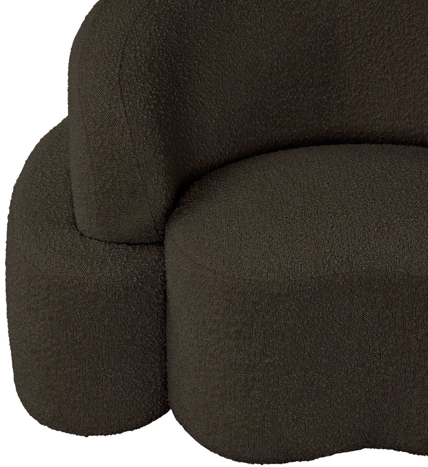 vance brown boucle fabric chair c