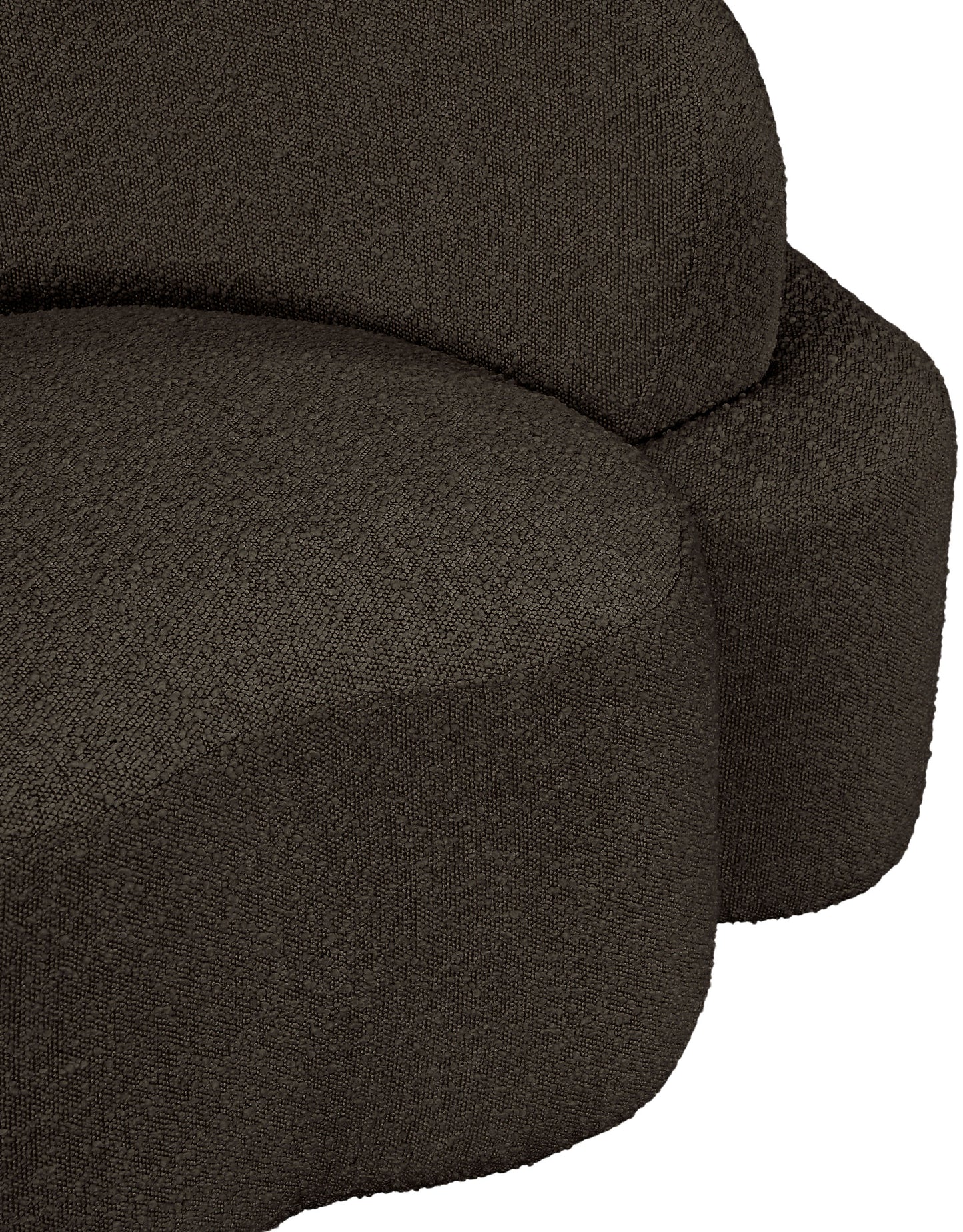 vance brown boucle fabric chair c