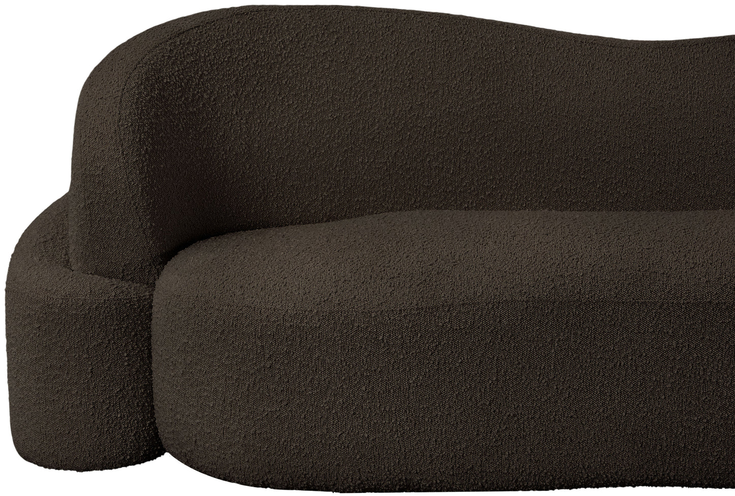 vance brown boucle fabric loveseat l